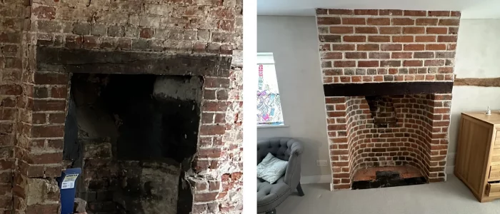 chimney breat and fireplace